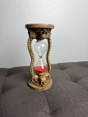 Skull Hourglass Gothic Decor Sand Timer Collectible